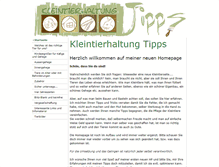 Tablet Screenshot of kleintierhaltung-tipps.de